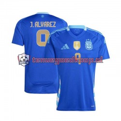 Uit Tenue van Argentinië Julian Alvarez 9 Copa America Heren 2024 Korte Mouw