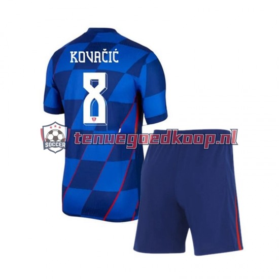 Uit Tenue van Kroatië Mateo Kovacic 8 Kind 2-13 jaar EK 2024 Korte Mouw