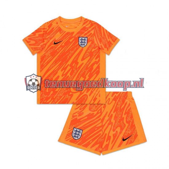 Thuis Tenue van Engeland Keepersshirt Kind 2-13 jaar EK 2024 Korte Mouw Oranje