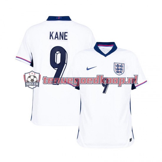 Thuis Tenue van Engeland Harry Kane 9 Heren EK 2024 Korte Mouw Wit