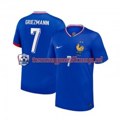 Thuis Tenue van Frankrijk Antoine Griezmann 7 Heren EK 2024 Korte Mouw Blauw