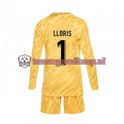 Thuis Tenue van Frankrijk Keepersshirt Hugo Lloris 1 Kind 2-13 jaar EK 2024 Lange Mouw Geel