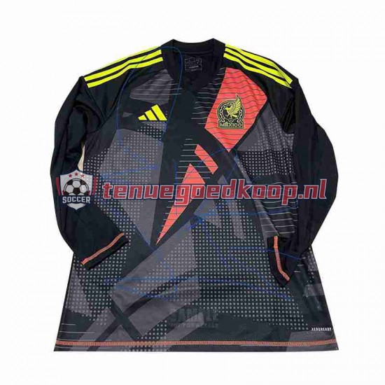 Thuis Tenue van Mexico Keepersshirt Copa America Heren 2024 Lange Mouw Zwart