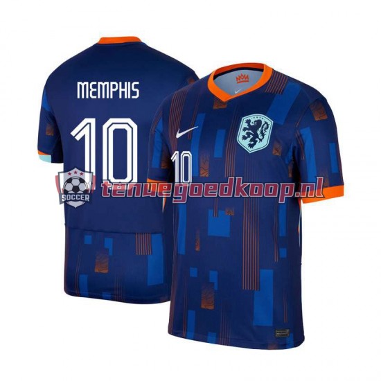 Uit Tenue van Nederland Memphis Depay 10 Heren EK 2024 Korte Mouw