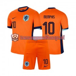 Thuis Tenue van Nederland Memphis Depay 10 Kind 2-13 jaar EK 2024 Korte Mouw