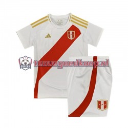 Thuis Tenue van Peru Copa America Kind 2-13 jaar 2024 Korte Mouw Wit