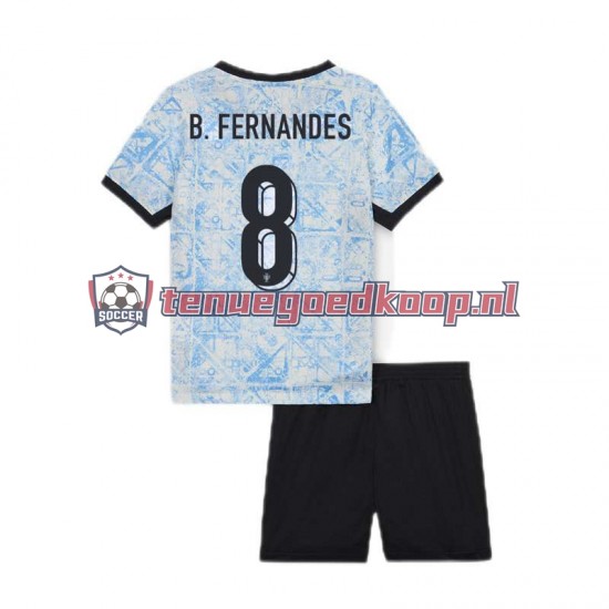 Uit Tenue van Portugal Bruno Fernandes 8 Kind 2-13 jaar EK 2024 Korte Mouw