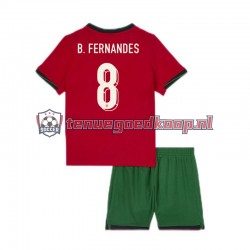 Thuis Tenue van Portugal Bruno Fernandes 8 Kind 2-13 jaar EK 2024 Korte Mouw