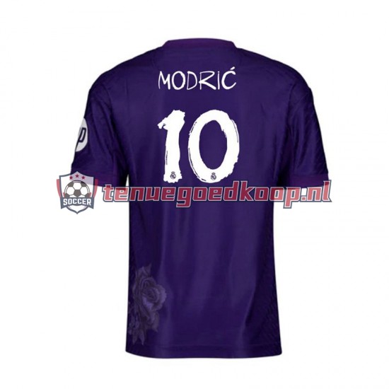 4de Tenue van Real Madrid Lucas Modric 10 Y-3 Heren 2023-24 Korte Mouw Paars