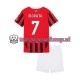 Thuis Tenue van AC Milan Alvaro Morata 7 Kind 2-13 jaar 2024-25 Korte Mouw