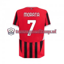 Thuis Tenue van AC Milan Alvaro Morata 7 Heren 2024-25 Korte Mouw