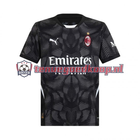 Thuis Tenue van AC Milan Keepersshirt Heren 2024-25 Korte Mouw Zwart