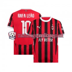 Thuis Tenue van AC Milan UCL Font RAFA LEAO 10 Heren 2024-25 Korte Mouw