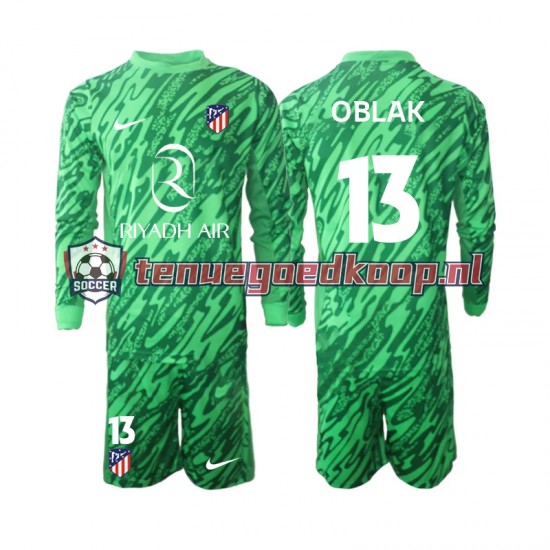 Uit Tenue van Atlético Madrid Keepersshirt Jan Oblak 13 Kind 2-13 jaar 2024-25 Lange Mouw