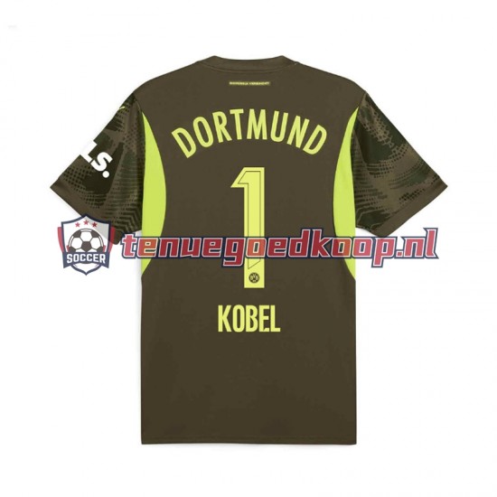 Uit Tenue van Borussia Dortmund Keepersshirt Gregor Kobel 1 Heren 2024-25 Korte Mouw