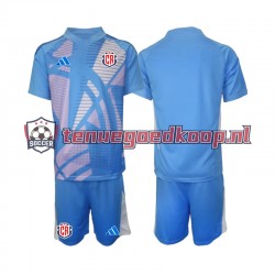 Thuis Tenue van Costa Rica Keepersshirt Kind 2-13 jaar 2024 Korte Mouw Blauw