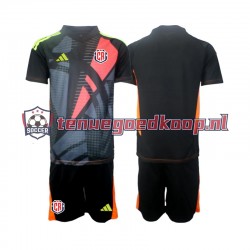 3de Tenue van Costa Rica Keepersshirt Kind 2-13 jaar 2024 Korte Mouw Zwart