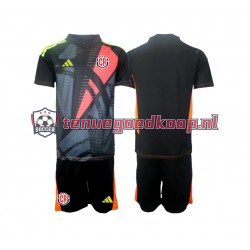 3de Tenue van Costa Rica Keepersshirt Kind 2-13 jaar 2024 Korte Mouw Zwart