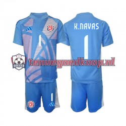 Thuis Tenue van Costa Rica Keepersshirt Keylor Navas 1 Kind 2-13 jaar 2024 Korte Mouw Blauw