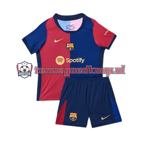 Thuis Tenue van FC Barcelona Kind 2-13 jaar 2024-25 Korte Mouw