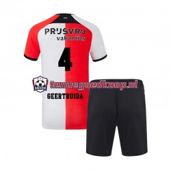 Thuis Tenue van Feyenoord Rotterdam Lutsharel Geertruida 4 Kind 2-13 jaar 2024-25 Korte Mouw