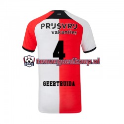 Thuis Tenue van Feyenoord Rotterdam Lutsharel Geertruida 4 Heren 2024-25 Korte Mouw