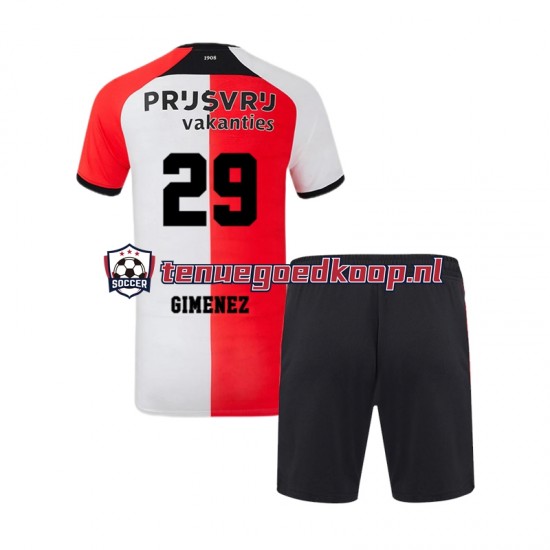 Thuis Tenue van Feyenoord Rotterdam Santiago Gimenez 29 Kind 2-13 jaar 2024-25 Korte Mouw