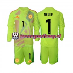 Uit Tenue van Duitsland Keepersshirt Manuel Neuer 1 Kind 2-13 jaar EK 2024 Lange Mouw