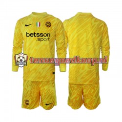 Uit Tenue van Inter Milan Keepersshirt Kind 2-13 jaar 2024-25 Lange Mouw