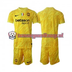 Uit Tenue van Inter Milan Keepersshirt Kind 2-13 jaar 2024-25 Korte Mouw