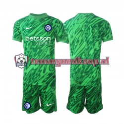 Thuis Tenue van Inter Milan Keepersshirt Kind 2-13 jaar 2024-25 Korte Mouw