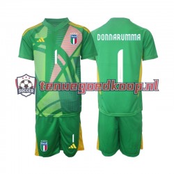 Uit Tenue van Italië Keepersshirt Donnarumma 1 Kind 2-13 jaar EK 2024 Korte Mouw