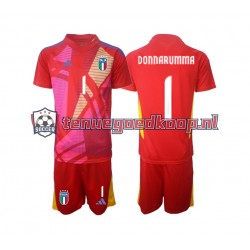 3de Tenue van Italië Keepersshirt Donnarumma 1 Kind 2-13 jaar EK 2024 Korte Mouw