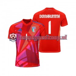 3de Tenue van Italië Keepersshirt Gianluigi Donnarumma 1 Heren EK 2024 Korte Mouw Rood