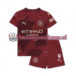 3de Tenue van Manchester City Erling Haaland 9 Kind 2-13 jaar 2024-25 Korte Mouw