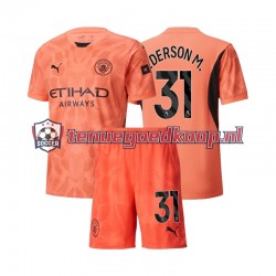 Uit Tenue van Manchester City Keepersshirt Ederson Moraes 31 Kind 2-13 jaar 2024-25 Korte Mouw