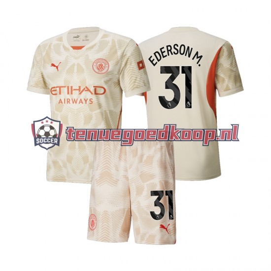 3de Tenue van Manchester City Keepersshirt Ederson Moraes 31 Kind 2-13 jaar 2024-25 Korte Mouw