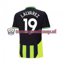 Uit Tenue van Manchester City Julian Alvarez 19 Heren 2024-25 Korte Mouw