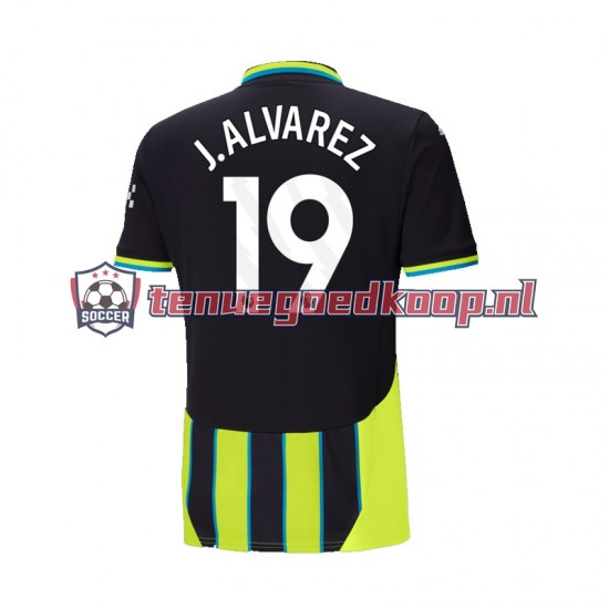 Uit Tenue van Manchester City Julian Alvarez 19 Heren 2024-25 Korte Mouw