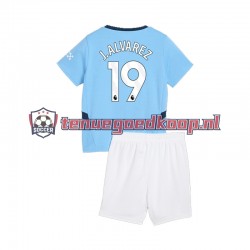 Thuis Tenue van Manchester City Julian Alvarez 19 Kind 2-13 jaar 2024-25 Korte Mouw