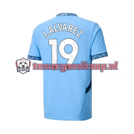 Thuis Tenue van Manchester City Julian Alvarez 19 Heren 2024-25 Korte Mouw