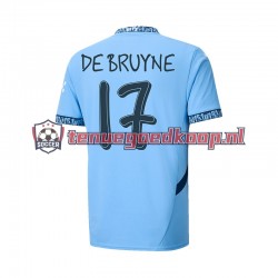 Thuis Tenue van Manchester City UCL Font DE BRUYNE 17 Heren 2024-25 Korte Mouw