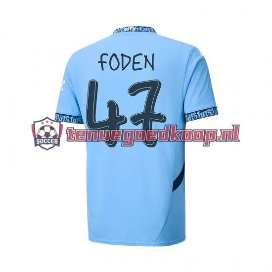 Thuis Tenue van Manchester City UCL Font FODEN 47 Heren 2024-25 Korte Mouw