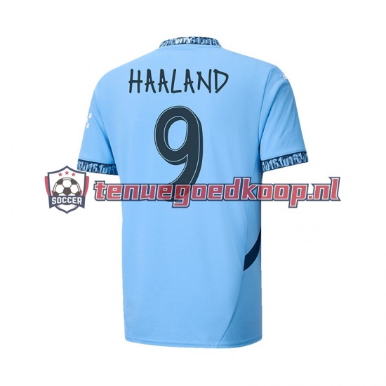 Thuis Tenue van Manchester City UCL Font Haaland 9 Heren 2024-25 Korte Mouw