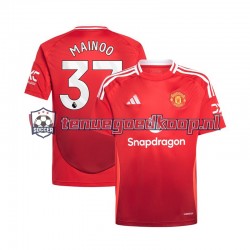 Thuis Tenue van Manchester United Kobbie Mainoo 37 Heren 2024-25 Korte Mouw Rood