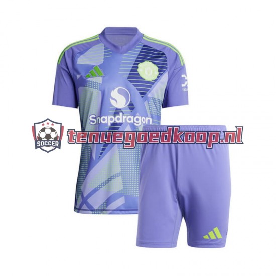 Thuis Tenue van Manchester United Keepersshirt Kind 2-13 jaar 2024-25 Korte Mouw