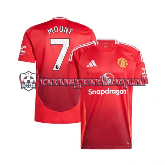 Thuis Tenue van Manchester United Mason Mount 7 Heren 2024-25 Korte Mouw Rood