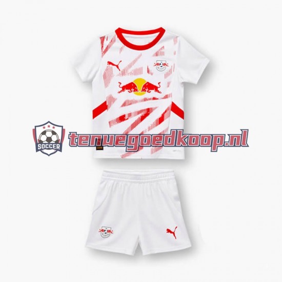 Thuis Tenue van RB Leipzig Kind 2-13 jaar 2024-25 Korte Mouw