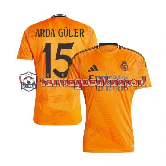 Uit Tenue van Real Madrid Arda Guler 15 Heren 2024-25 Korte Mouw