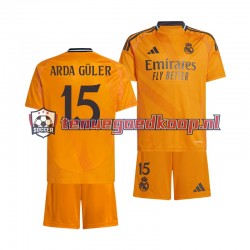 Uit Tenue van Real Madrid Arda Guler 15 Kind 2-13 jaar 2024-25 Korte Mouw